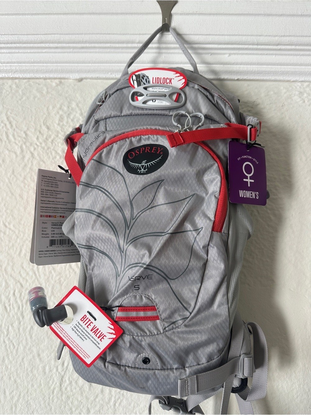 Osprey Verve 5 Women's Hydration Backpack-Platinum Grey